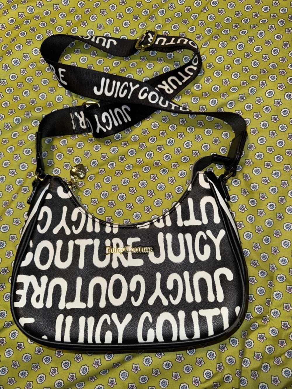 Juicy Couture Black & White Logo Shoulder Crossbody